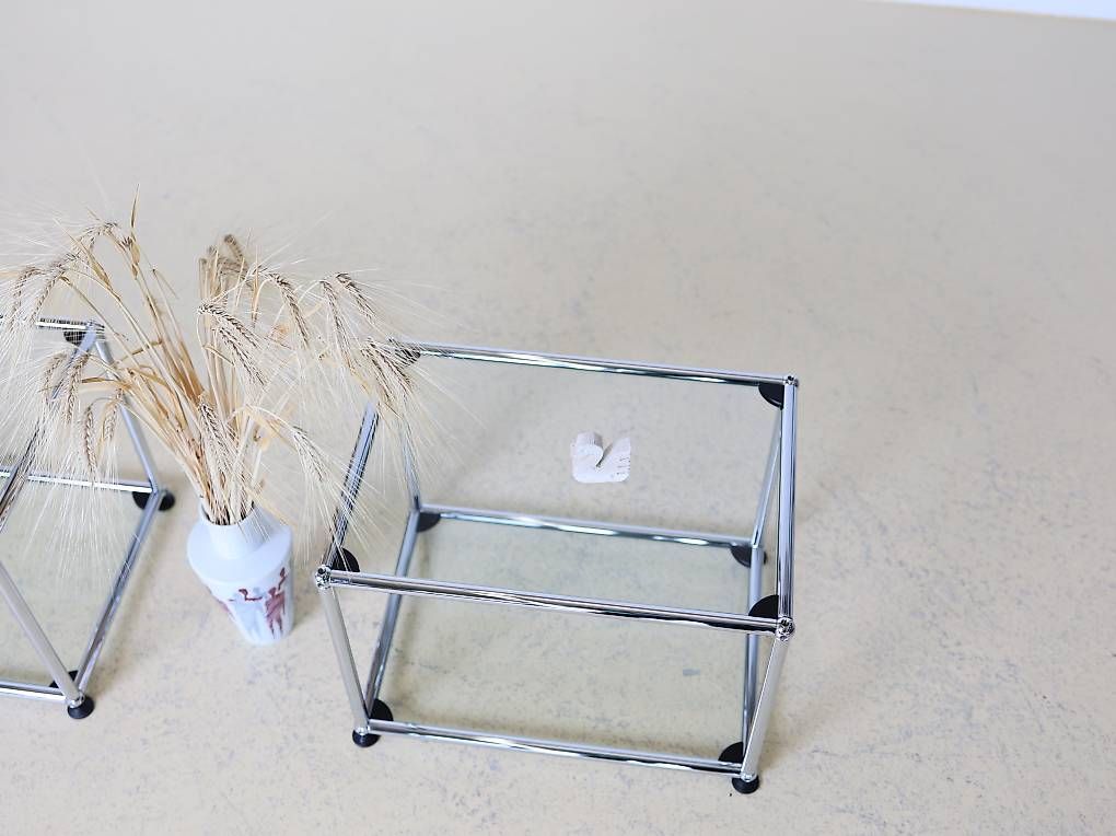 USM Tavoli: USM Haller Beistelltische aus Glas – Usato da Meinisberg venduto da atelier_TILIJA 6