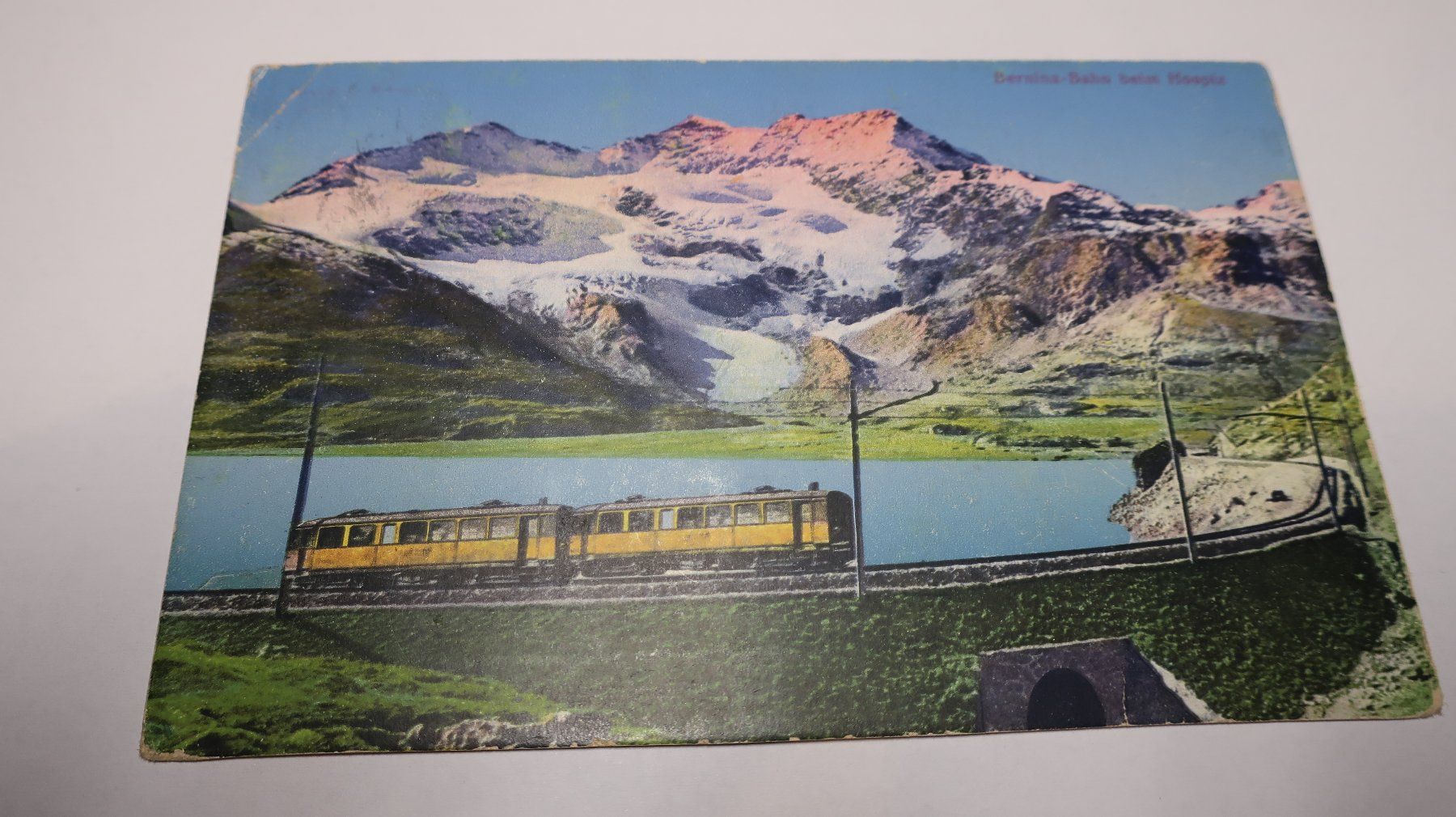 Cartoline postali: Bernina - Bahn beim Hospiz 1914 – Usato da Cormoret venduto da Pascalll2001 2