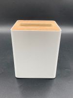 YAMAZAKI | Taschentuchbox | Weiss | Metall & Holz