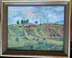 Ölgemälde, impressionistisches Landschaftsbild, signiert
