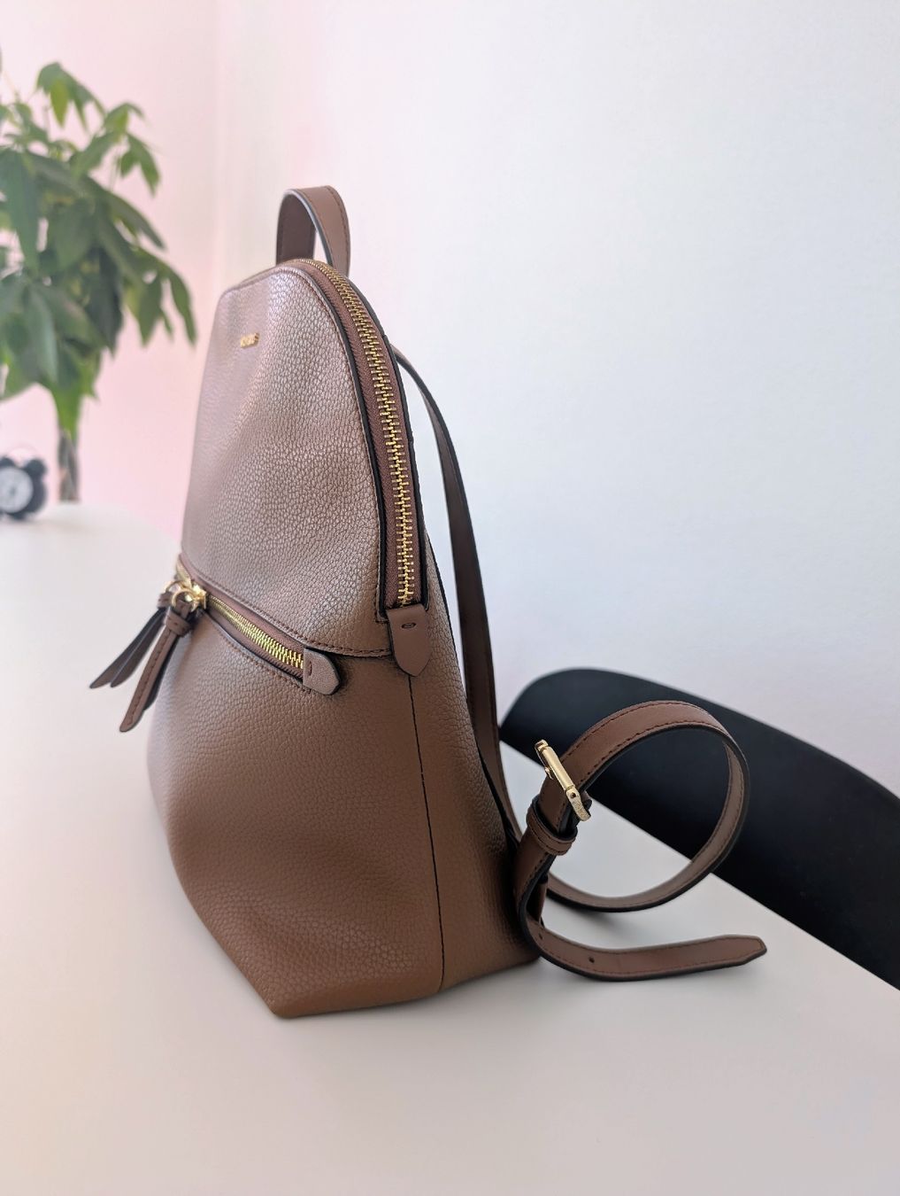 Michael Kors Rucksäcke: Michael Kors Rhea Rucksack, Leder, Cognac – Gebraucht aus Wettswil von tke_xt9q 1
