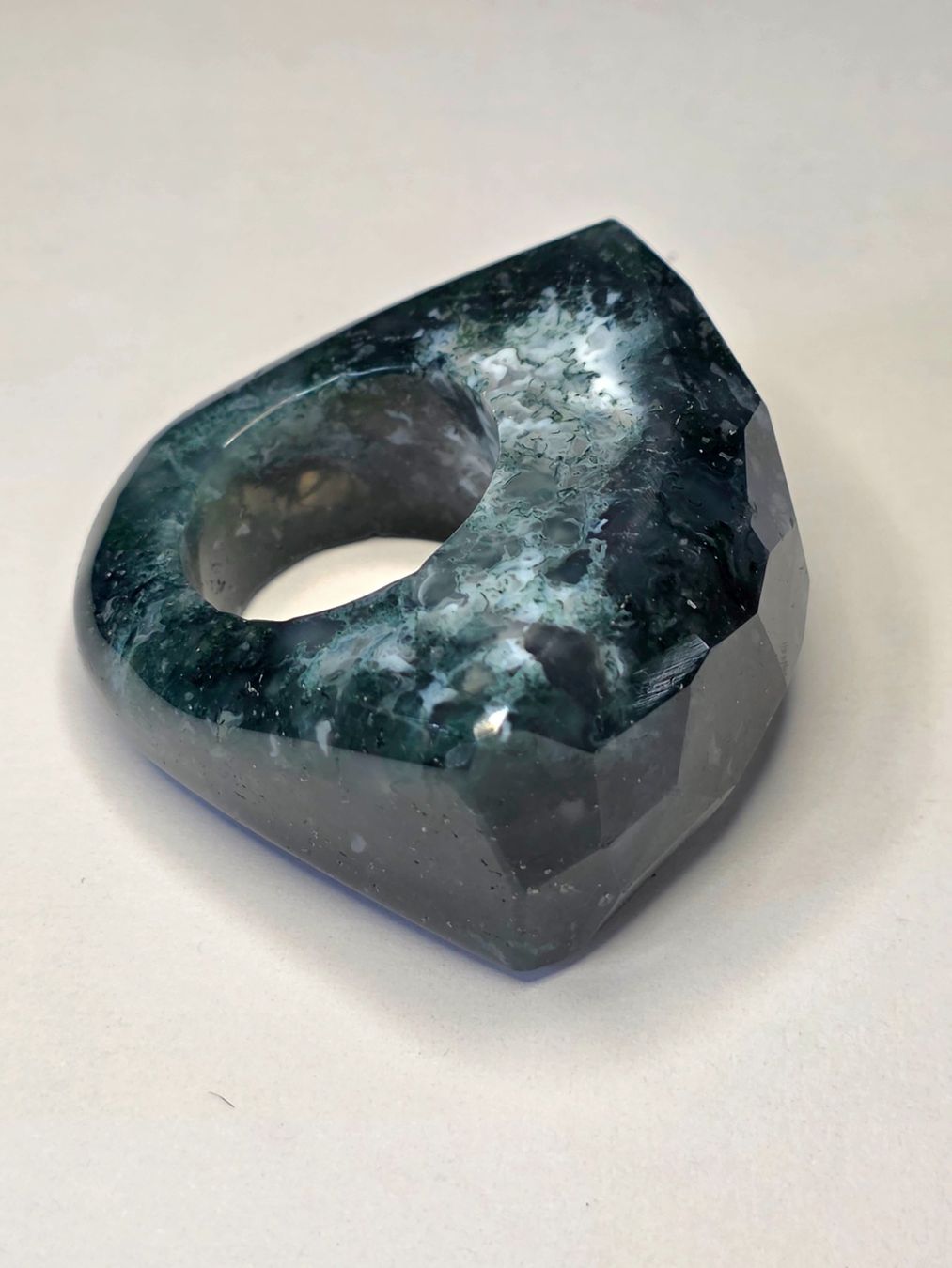 Bagues: Moss Agate Fullstone Fingerring – Neuf (Voir description) à Zürich par benedikt12 6