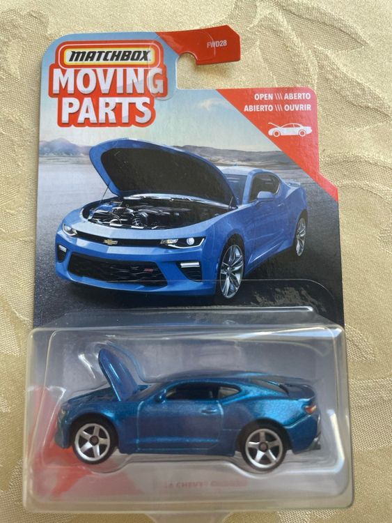 Matchbox Moving Parts 2016 Chevy Camaro Die-Cast Toy Car With Flashing Light (Red) - View #8