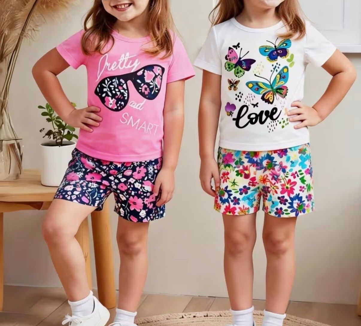 Camicette, T-shirt & Top: 2xTrendiges Kurzarm-Outfit-Mädchen-Set- bequem- 100 – Nuovo e nell'imballaggio originale da Teufenthal AG venduto da MeineSchatztruhe