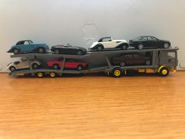 Herpa Volvo Autotransport LKW mit 7x BMW