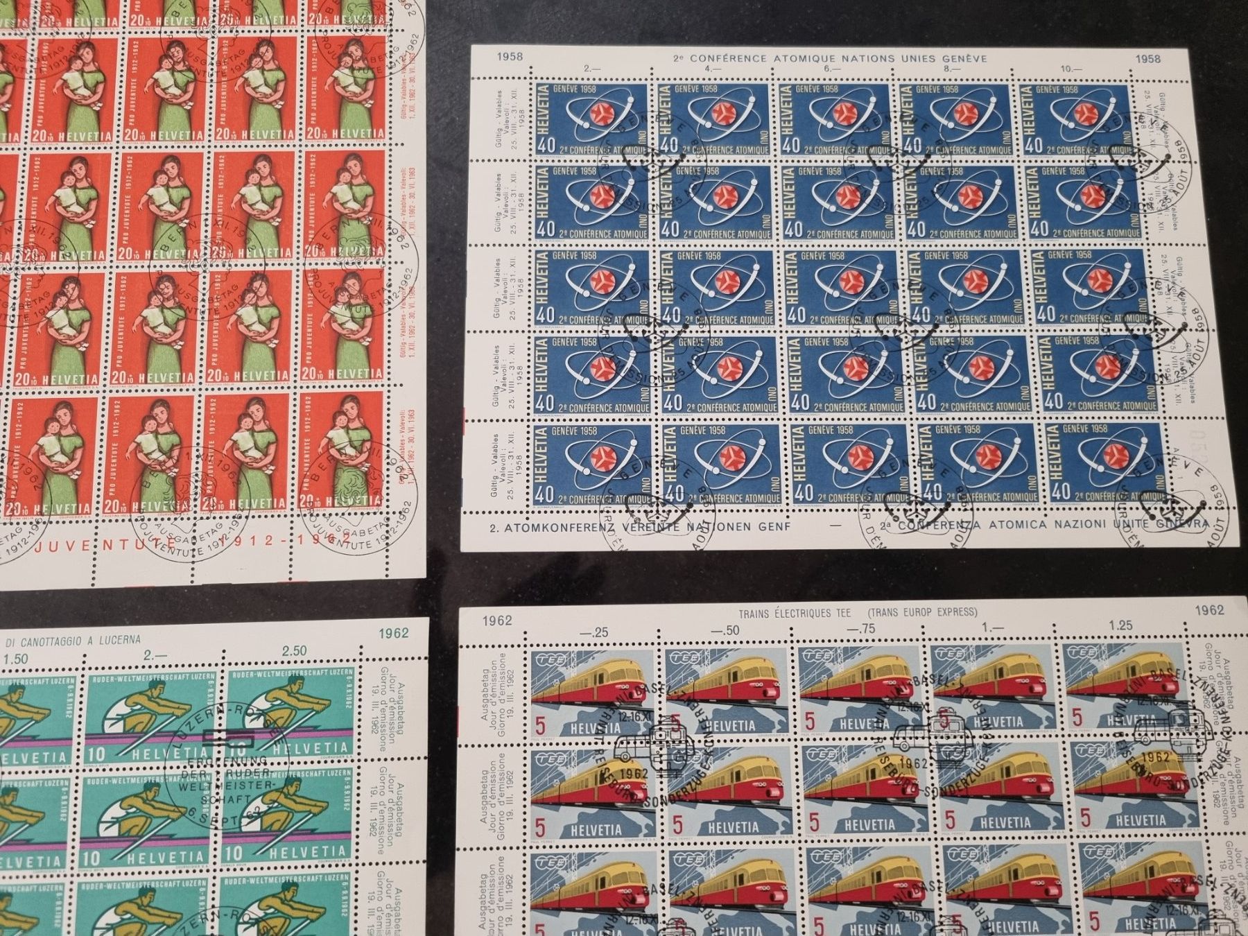 Tutti i francobolli: 11 Bogen mit Ersttag Stempel ab 1958 – Usato da Gümligen venduto da Geniusbuy 5