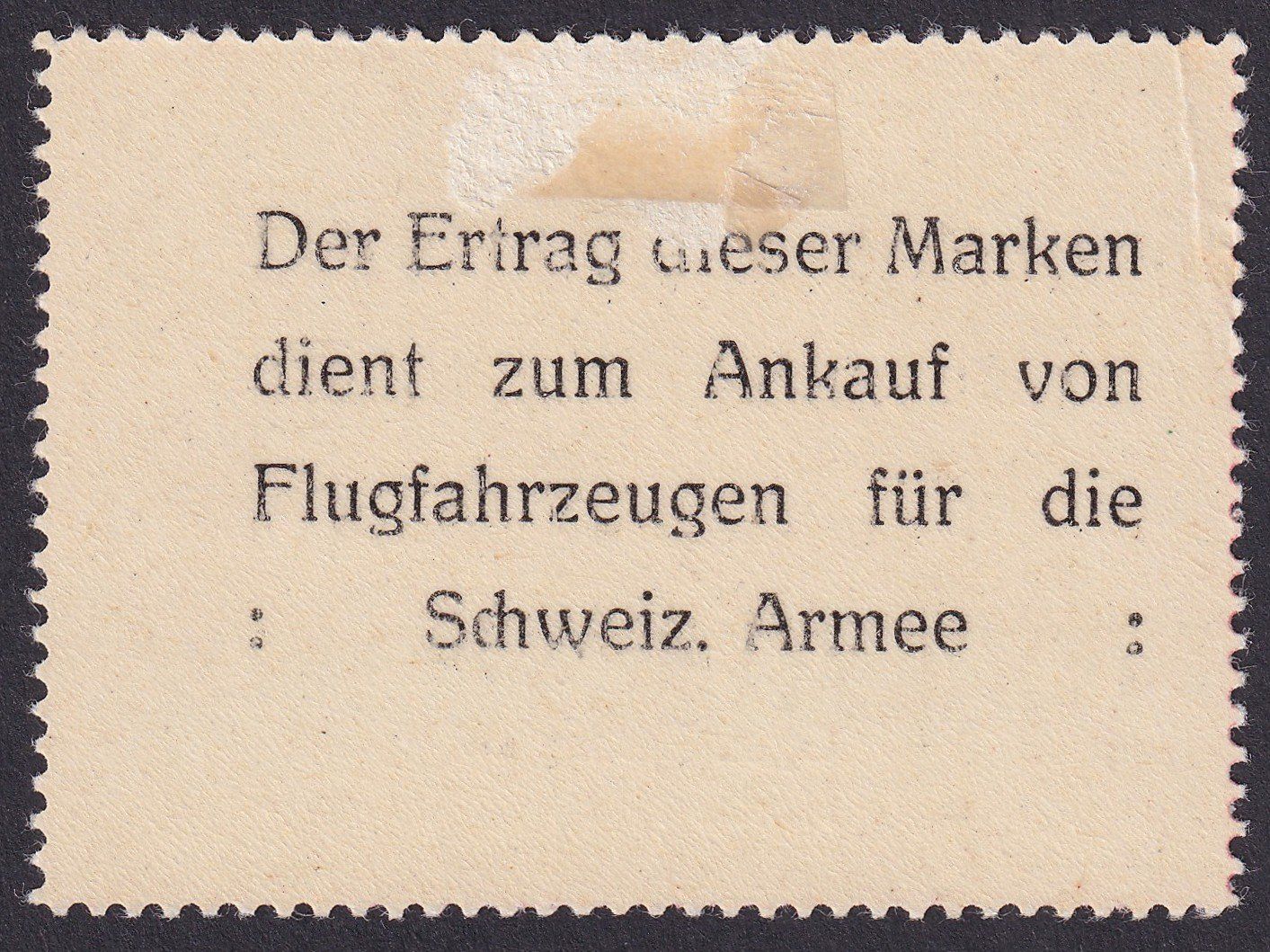 Alle Briefmarken: Flugspende Vignette 1913.1J Type III ungebraucht * – Gebraucht aus Ebikon von SilvioFreund 1