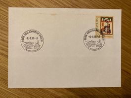 Brief gestempelt mit Schnapszahl 8.8.88