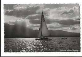 AK 1938 Segelsport auf Thunersee - pro Juventute marke 1937