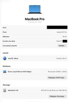 Apple Macbook pro M3 16 pouces Nov 2023 18Go 500Go