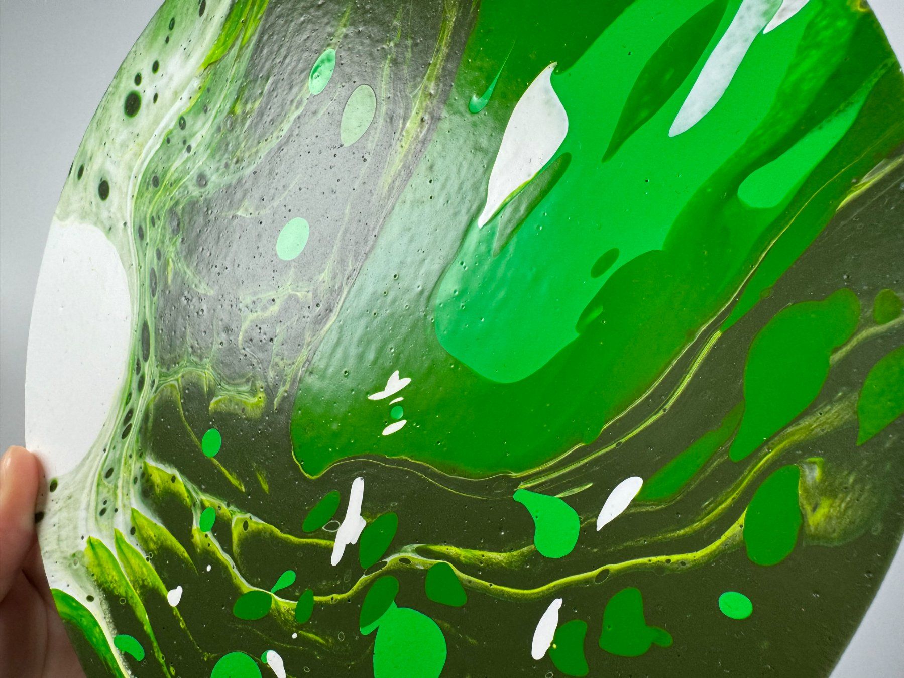 Dipinti: Acryl-Flüssigmalerei, kreisförmig – Usato da Schlieren venduto da MayaSheng1983 1