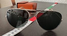 Faltbare Aviator Sonnenbrille mit Etui, Fliegerbrille