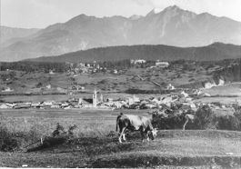 Alte Aufnahme, Flims um 1900, Reproduktion