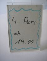 Beschriftung Foto Plexiglas Ständer A6
