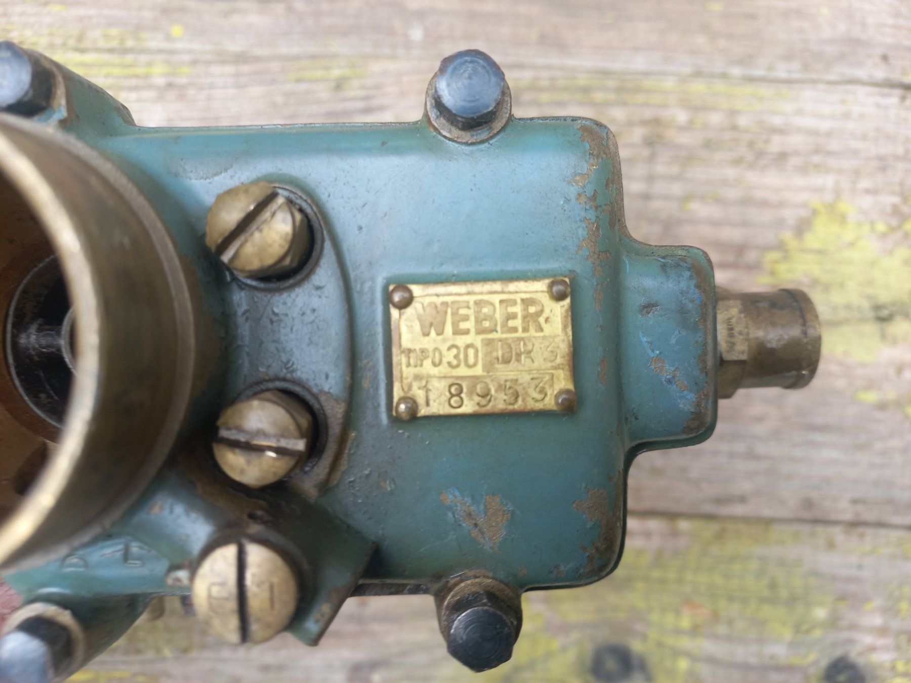 Tutti pezzi di ricambio auto: rarer Oldtimer Messing / Bronze Vergaser WEBER Tipo 30 DR 3 – Usato da Dulliken venduto da Dullikenlerchclassic 6