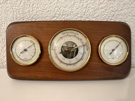Wetterstation Hygrometer Barometer Thermometer Holz