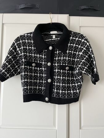 Kurzärmeliger, eleganter Strickpullover