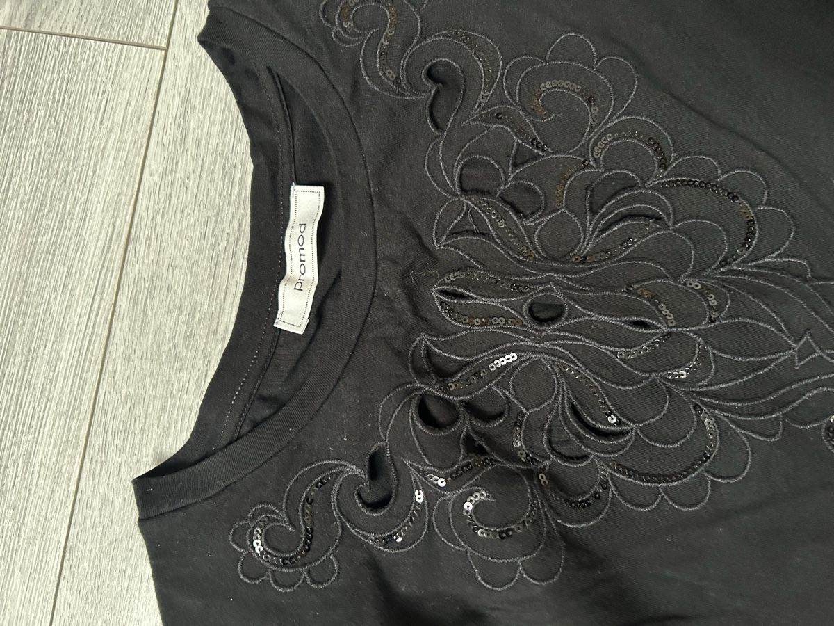 Promod T-shirt: T-shirt noire Promod – Usato da Genève venduto da and_k79x 3