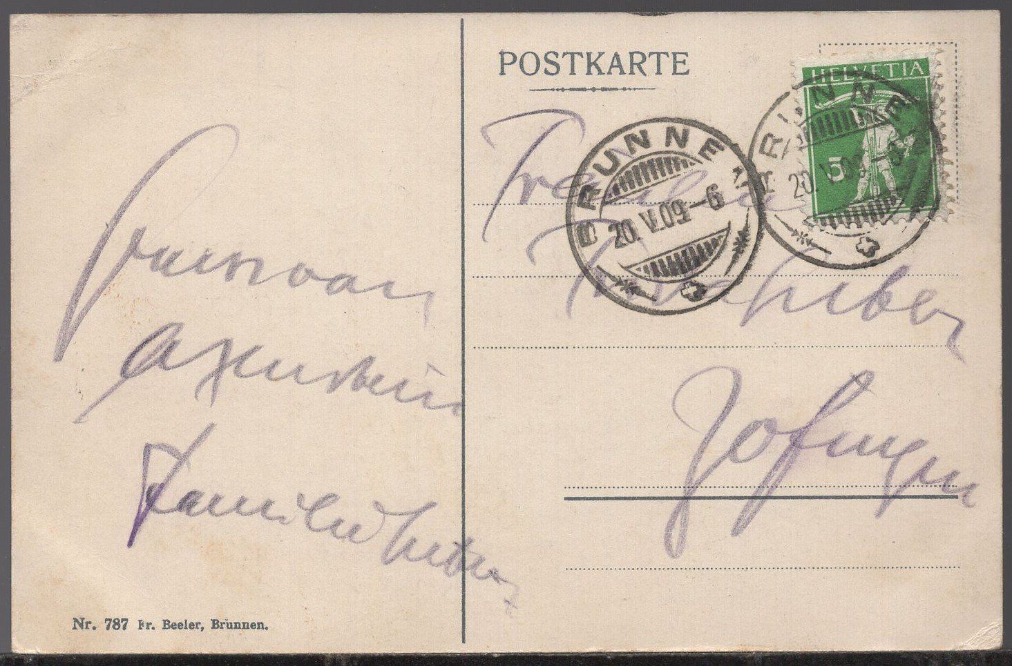 Cartoline postali: Axenstein  Panorama m. Pilatus  1909 – Usato da Aarau venduto da kufi44 1