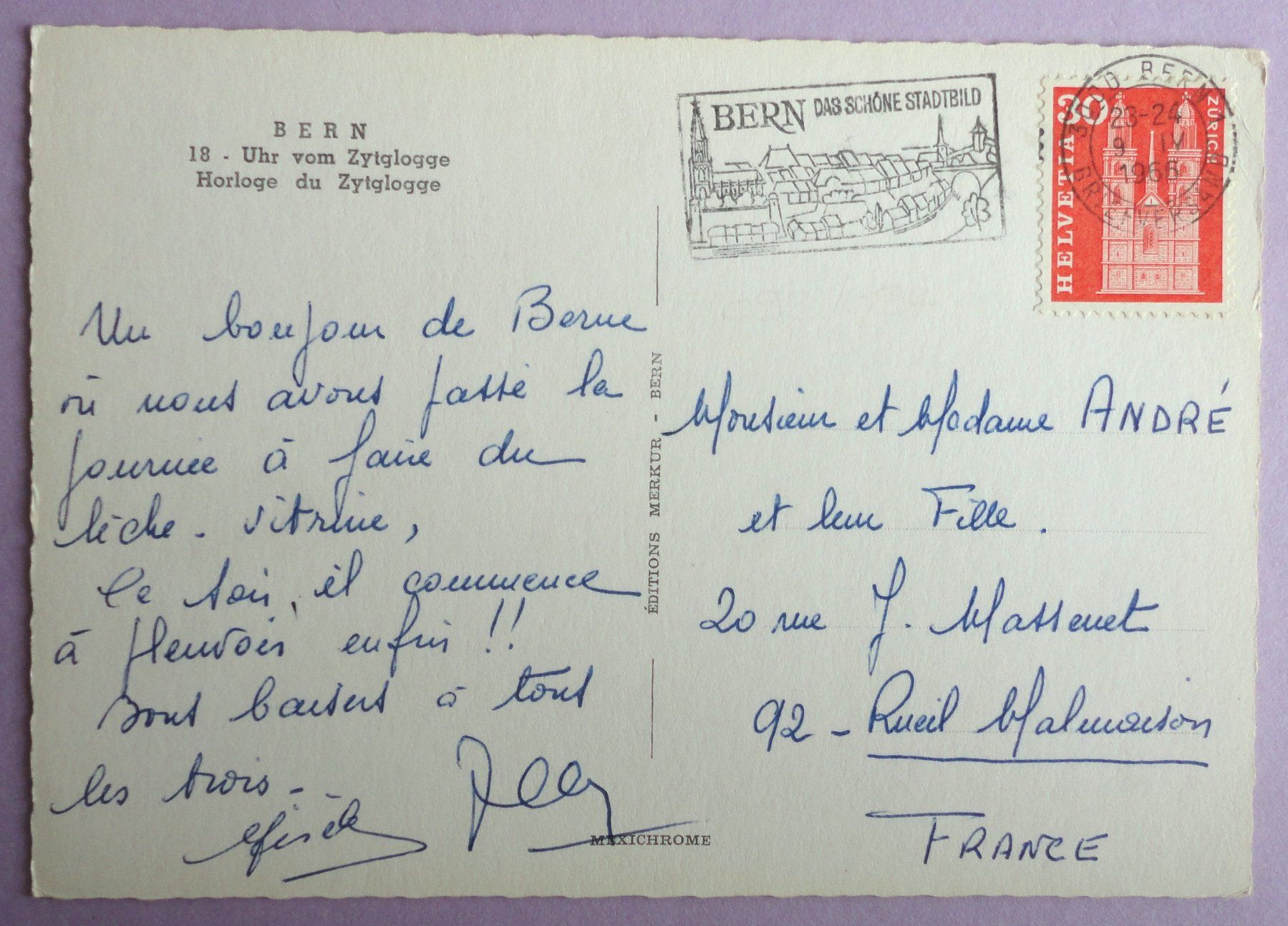 Cartoline postali: Bern - Uhr vom Zytglogge – Usato da Fétigny venduto da Billy2miny 1