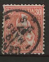 CH033 - Helvetia assise no 33 vollstempel