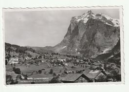 Alte Postkarte 1937, Grindelwald mit Wetterhorn, Bern