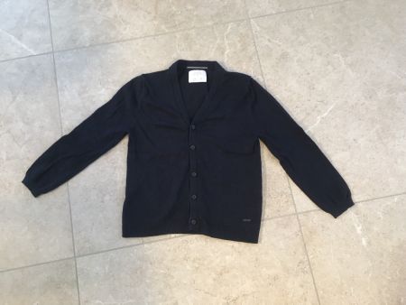 Zara Jungen Strickjacke Gr. 134, Navy, Übergangsjacke