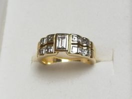 Bague or jaune 18ct sertie de diamants cts 1.02