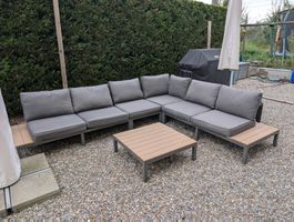 Colette Garten Lounge mit Holz Optik *neuwertig*