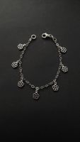 925 Silber Armband mit Blumen