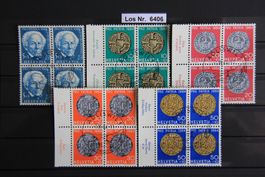 PP 1964 Serie Viererblöcke mit Ortswerbestempel     Los 6406