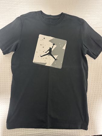 Jordan T-Shirt Logo Print Schwarz Grösse S