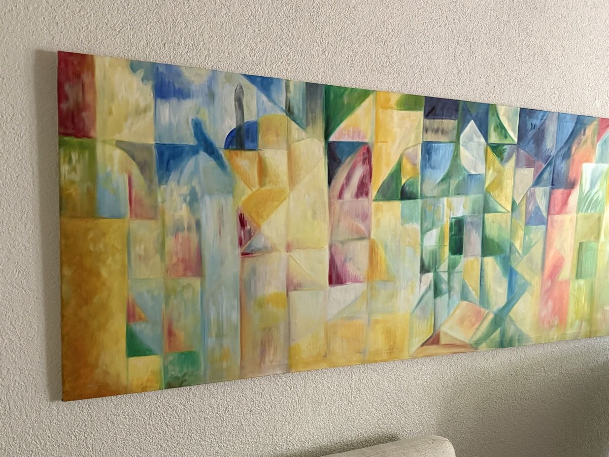 Gemälde: Gemälde gross farbig bunt Schweiz 198x78 cm – Gebraucht aus Uster von AlabasterOne 1