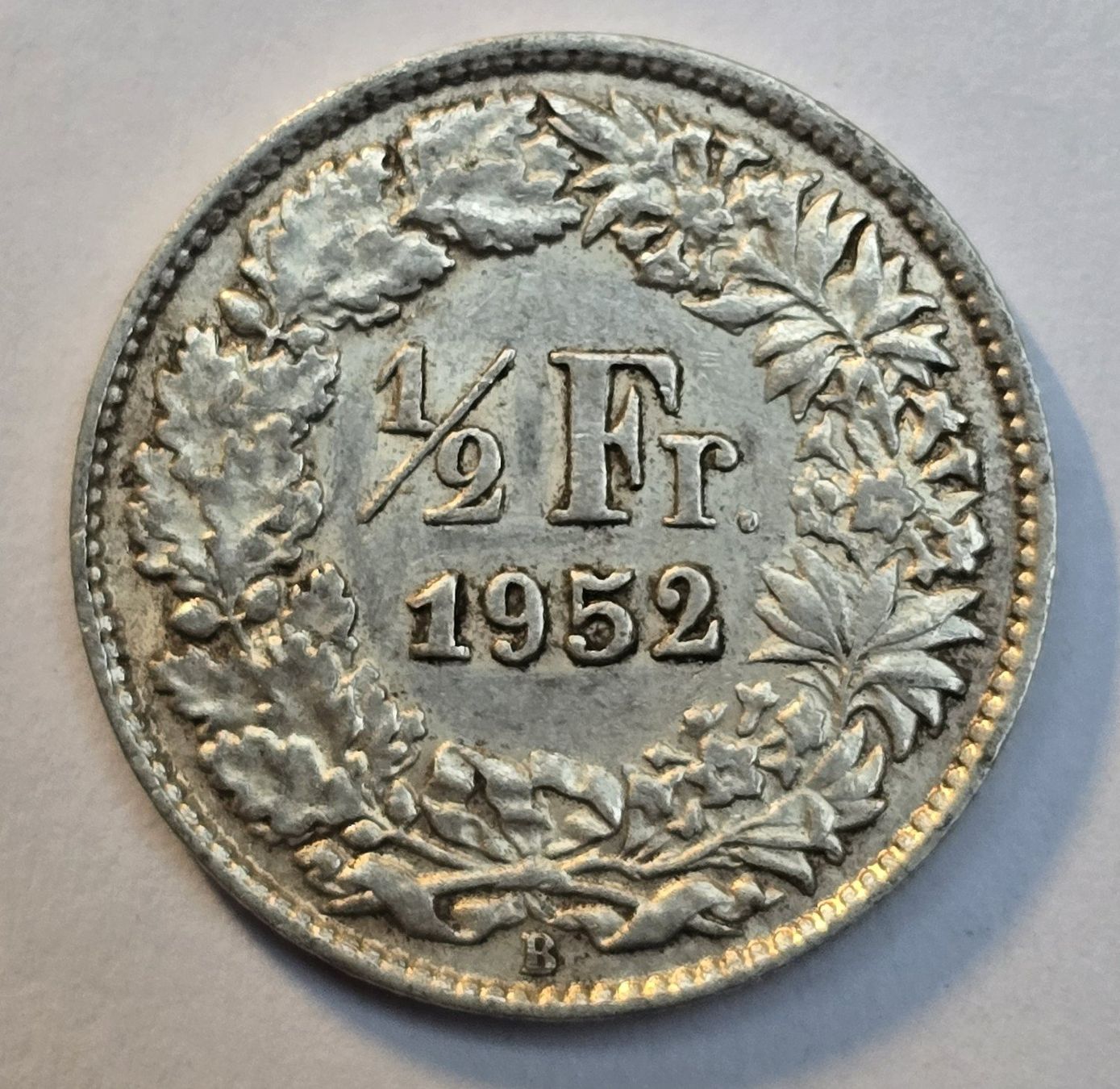 Toutes les monnaies: 50 Rp. 1952 Silbermünze – D'occasion à Hornussen par Corvette-