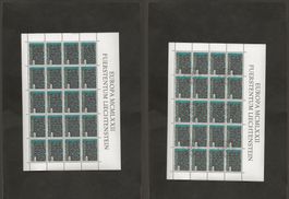 Bogen Europa 1972 Liechtenstein postfrisch und gestempelt