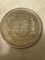 Pièce rare 5 Francs Suisse 1996 B