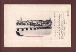 Gross-BASEL mit alter Rheinbrücke - 1900