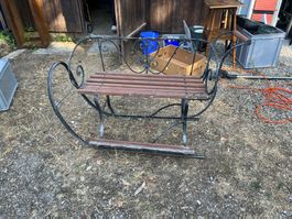 Schaukelbank Metall Holz, Nr 9