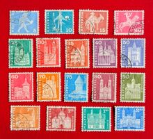 POST BAUDENKMÄLER SATZ KOMPLETT 355 - 372 1960 GEBRAUCHT