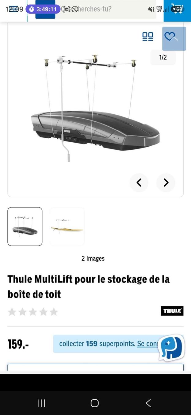Thule Coffres de toit: Thule MultiLift 572 système de levage pour coffre de toit – D'occasion à la chaux de fonds par Paulinho85