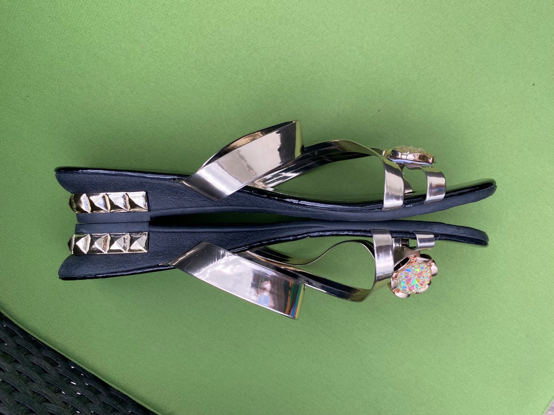 Chaussures femmes: SUMMERTIME - stylische Flip-Flops mit Décor, gold, 39 – Neuf (Voir description) à Winkel par ferrari2022 1