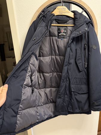 Winterjacke, dunkelblau, Grösse XL - hält super warm!