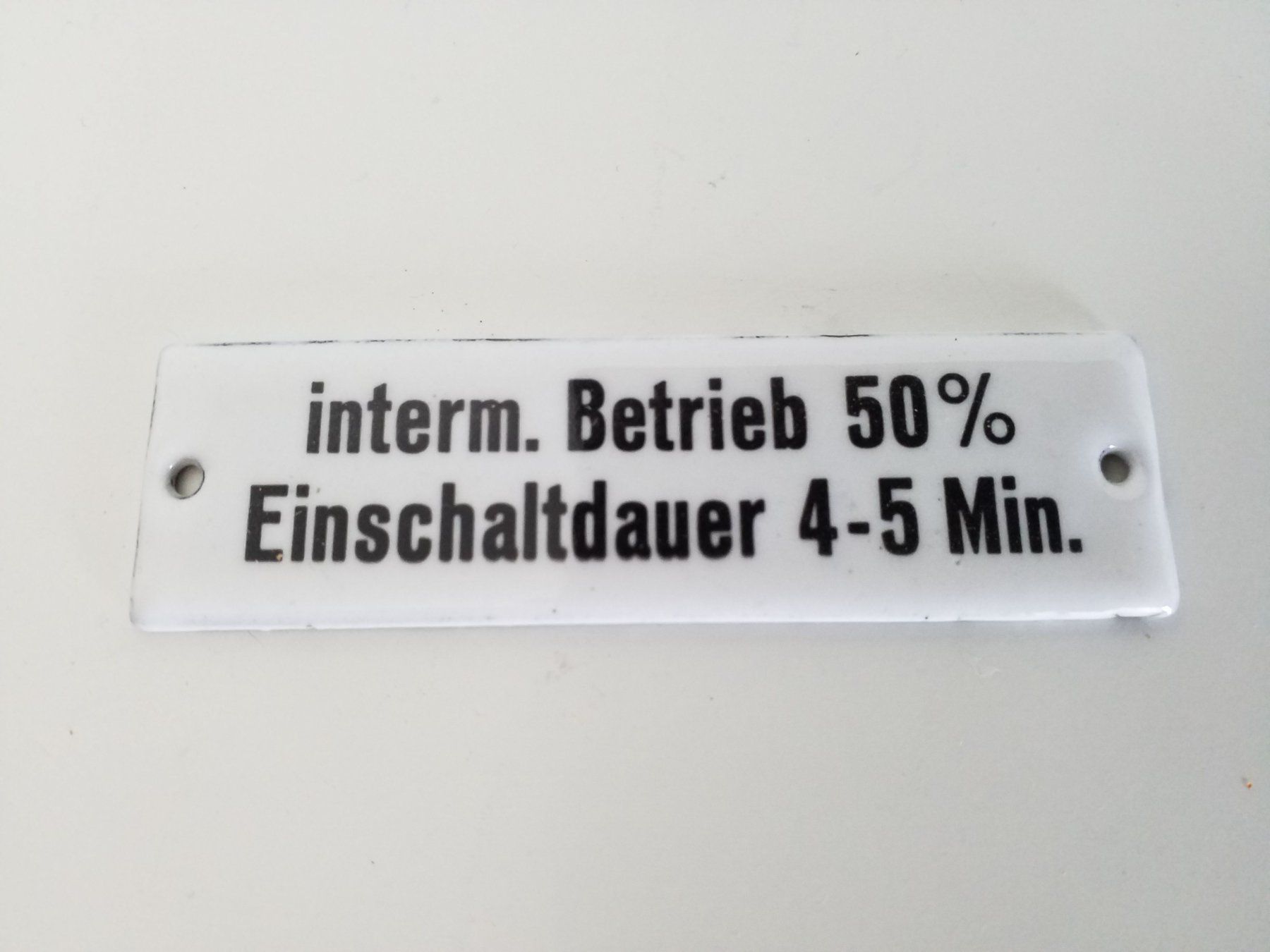Insegne: Emailschild interm. Betrieb 50%, Einschaltdauer 4 - 5min – Nuovo (secondo la descrizione) da Luzern venduto da Flocke11