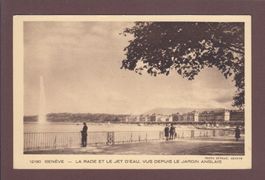 GENEVE - La rade depuis le Jardin anglais