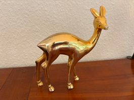 vintage BAMBI Rehfigur Berlin massiv Messing 18 cm