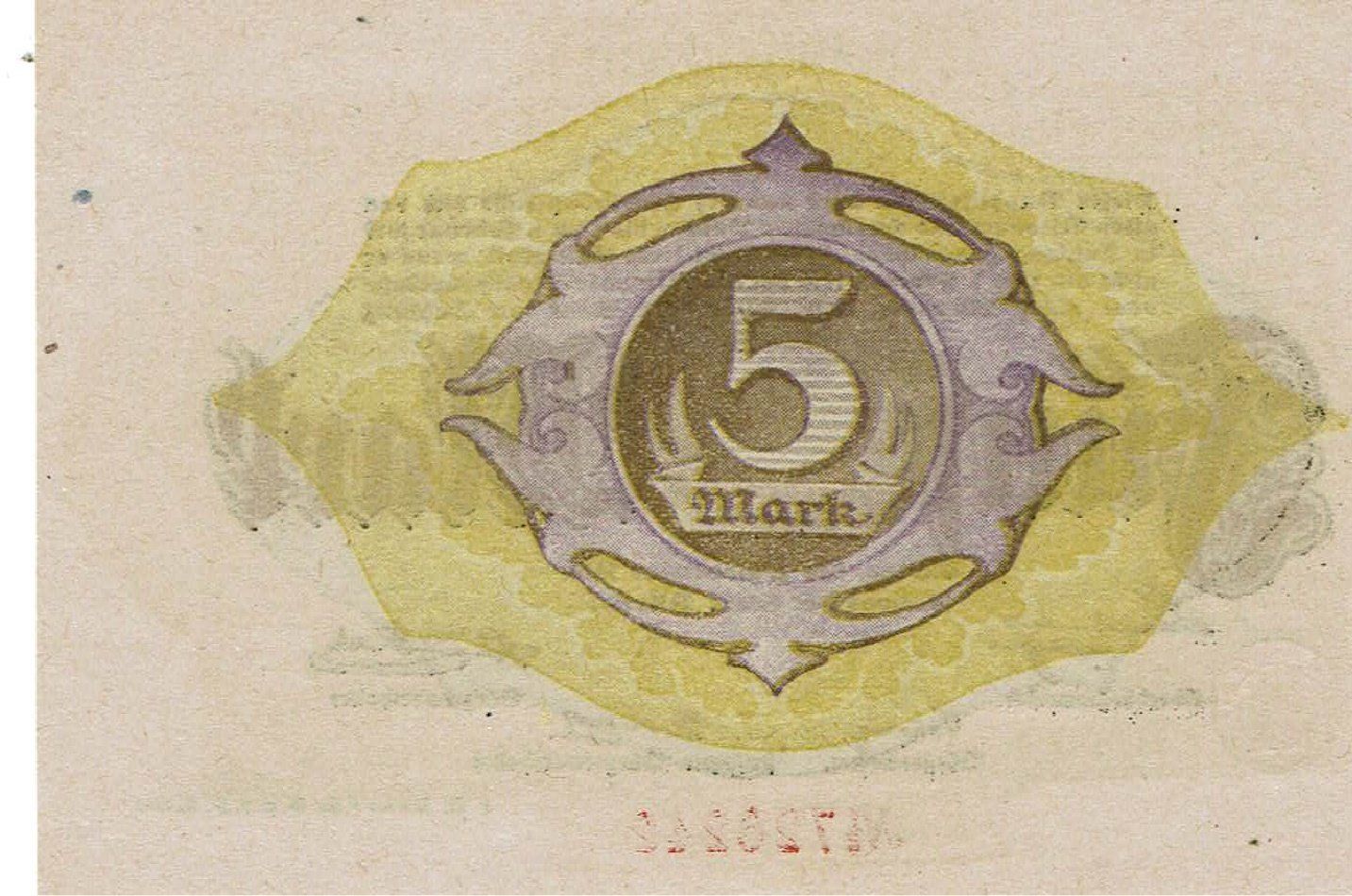 Banconote: Altona 5 Mark 02.11.1918 A-UNZ – Nuovo (secondo la descrizione) da Steffisburg venduto da ber_8htf 1