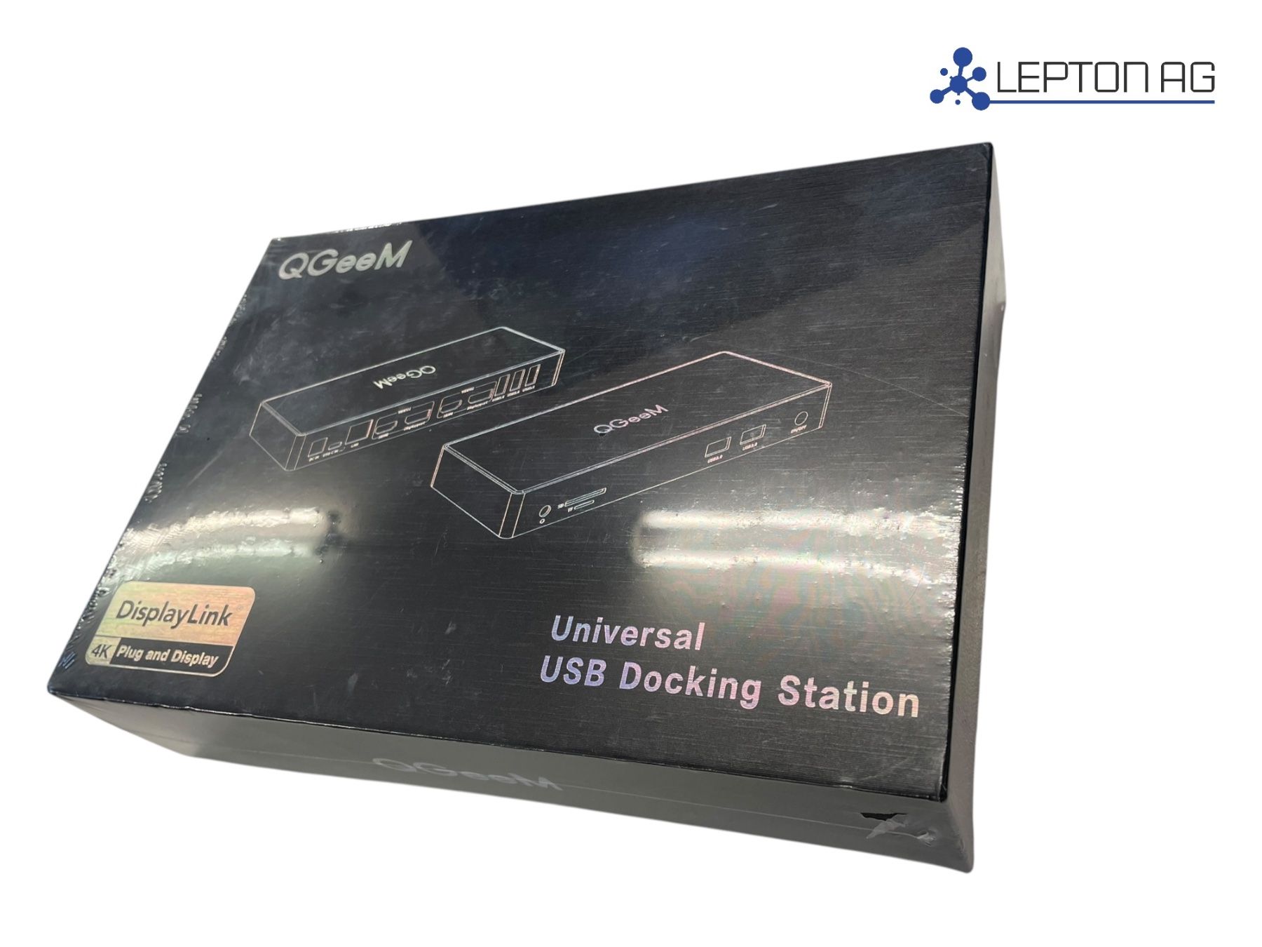 Docking station: QGeeM Universal Docking Station 4K/Display Link – Nuovo e nell'imballaggio originale da Niederdorf venduto da LeptonAG