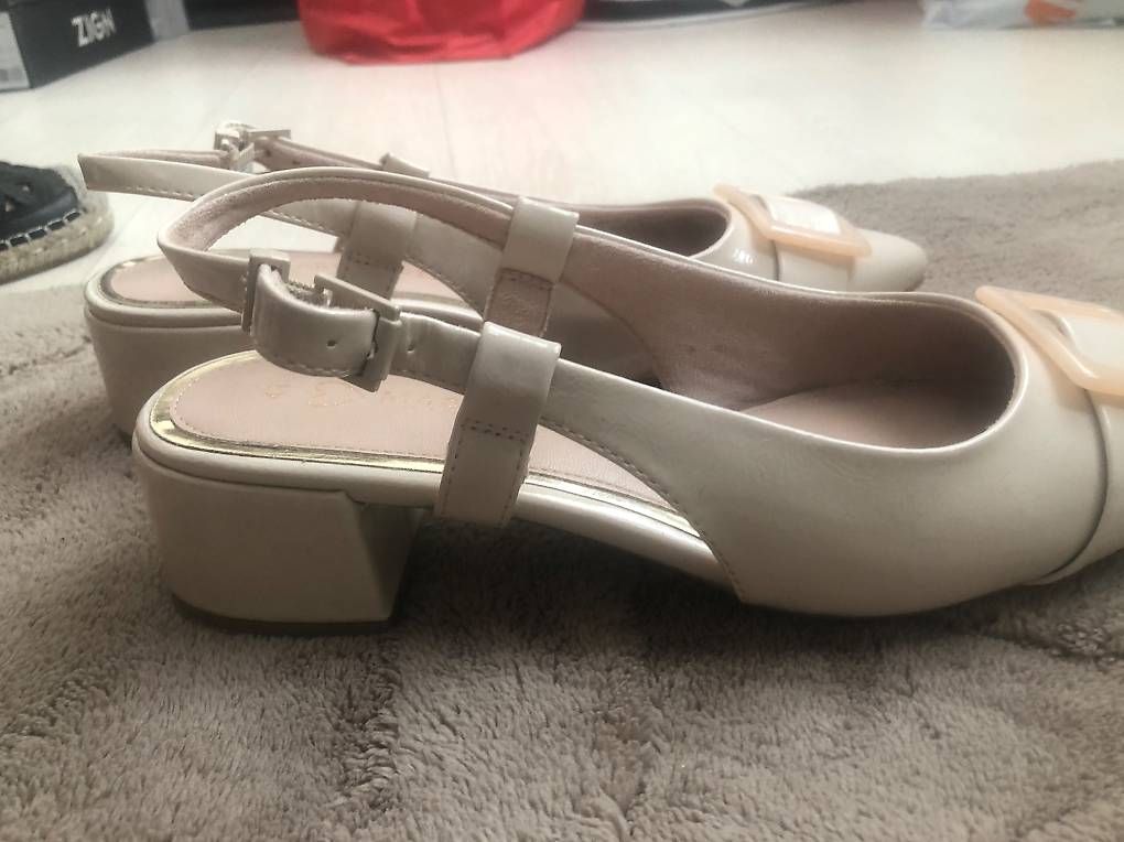Damenschuhe: Slingback hell rosa / nude – Gebraucht aus BASEL von Subrun 1
