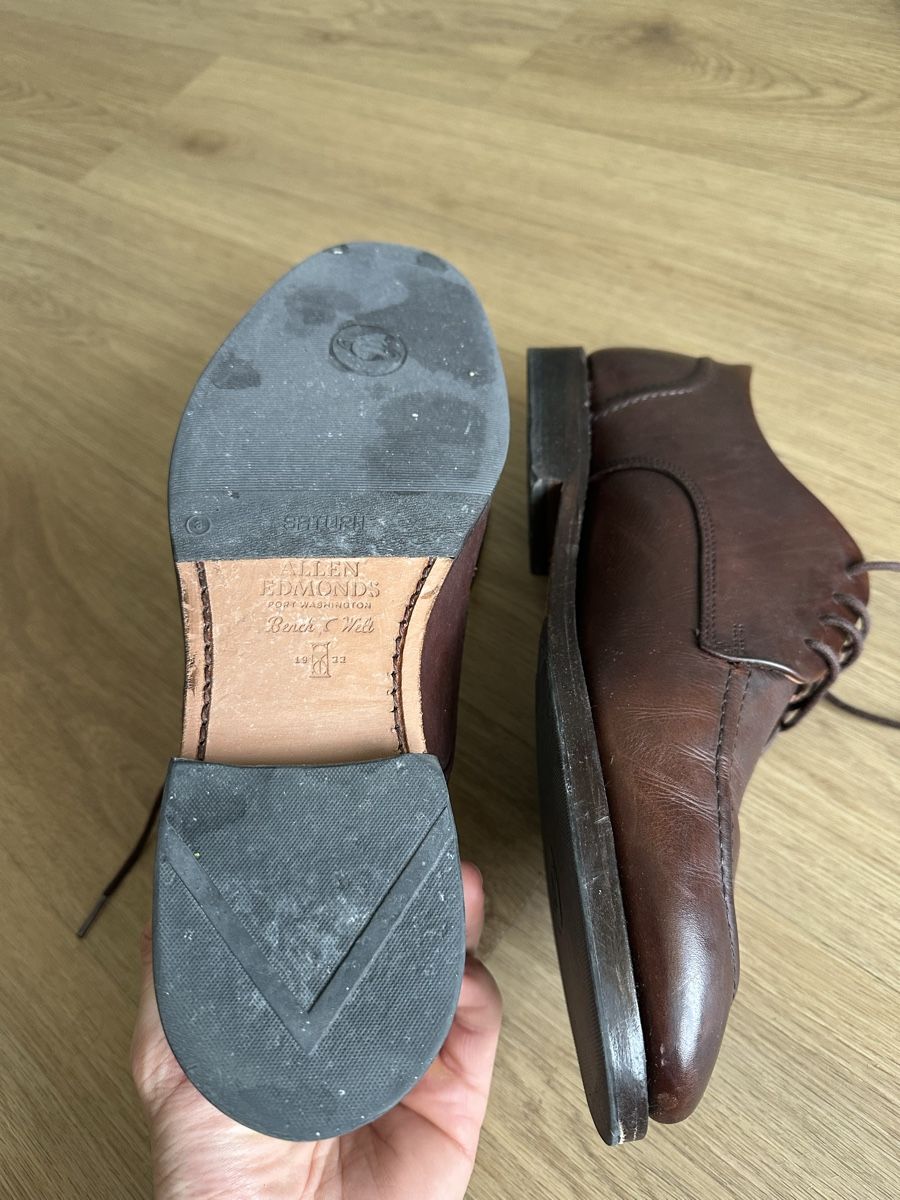 Scarpe da uomo: Allen Edmonds Raymond Derby Braun, US 9.5 EEE – Usato da Dietikon venduto da coolbreeze 2