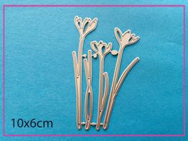 3x Blumen - Stanzschablone